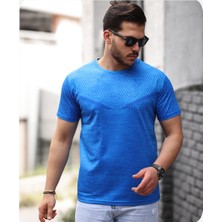 Spor Life Mens Style Mikro Desenli Sıfır Yaka Tişört