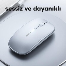 Polham 2.4g Şarj Edilebilir Süper Sessiz Ultra Ince Mouse, Windosw, Linux, Mac Os Uyumlu Mouse