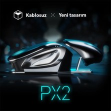 Polham 2.4g Metalik Alüminyum Şarjlı Ergonomik Süper Sessiz Kablosuz Mouse, Tarantula Tip Mouse