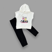 Diji Baby 3-4-5 Yaş Forever Cici Kızlar Baskılı Kapşonlu 2li Kız Çocuk Takımı