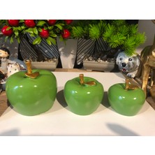 Atak Hediyelik Dekoratif 3’lü Elma Obje Biblo Polyester