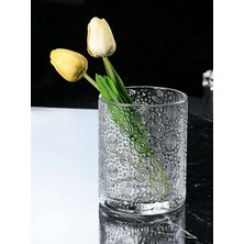 İnova Home Yuvarlak Damla Desen  Cam  Vazo - Kavanoz- Kaşıklık