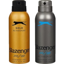 Slazenger Activesport Gold Erkek Deodorant 150ML + Slazenger Activesport Mavi Erkek Deodorant 150ML 2li Set