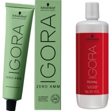 Schwarzkopf 7 Adet Schwarzkopf Igora Zero Amm 9-55 Saç Boyası + Oksidan 1000 ml