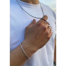 Alp Collection Erkek Burgu Zincir Kolye Bileklik Set