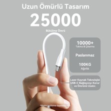 VOLTME C2001 Powerlink Moss 60W USB to Type-C Şarj Kablosu 1M 3A- Beyaz