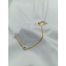 Aslım Bijuteri Gold Zirkon Bileklik