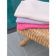 Mujo Home %100 Organik 4 Katlı Müslin Peştamal-Banyo Havlusu-Plaj Havlusu 90*200CM