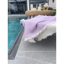 Mujo Home %100 Organik 4 Katlı Müslin Peştamal-Banyo Havlusu-Plaj Havlusu 90*200CM