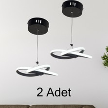 Supply Home 2 Adet Modern Witchers Tekli Krom Sarkıt LED Beyaz Power Ledli Salon Mutfak Oda Hol Ledli Avize