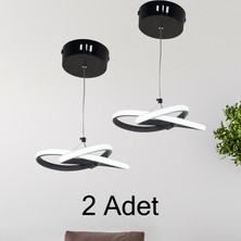 Supply Home 2 Adet Modern Witchers Tekli Krom Sarkıt LED Beyaz Power Ledli Salon Mutfak Oda Hol Ledli Avize