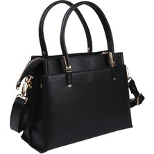 Bagacar 832 Siyah Suni Deri Bayan Çapraz El ve Omuz Çantası