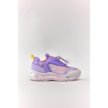 Dudino Kids Footwear Lila Kız Bubble Baloncuk Tabanlı Işıklı Çocuk Sneaker