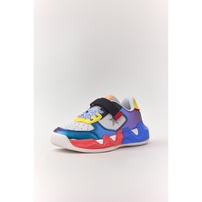 Dudino Kids Footwear Siyah Kız Trend Renkli Tabanlı Cırt Cırtlı Çocuk Sneaker