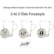 Zekupp Termos Bardak Metal Kapak 3'lü Set