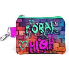 Coral High Pembe Lacivert Grafiti Yazılı Thermo Beslenme Çantası Bozuk Para Çantası 21898