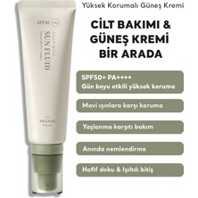 Village 11 Factory Daily Mild Sun Fluid SPF50+ PA++++ 50ml - Hafif Dokulu Günlük Vegan Güneş Kremi