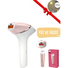 Philips Kablosuz Yüz ve Vücüt 2 Başlık+ Çanta Lazer Epilasyon + Tüy Alma Cihazı + Lambader