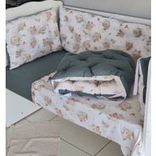 Babynest Dünyası 60X120 Beşik 4 Kenar Koruma Takımı Çift Yönlü Koala Yesil