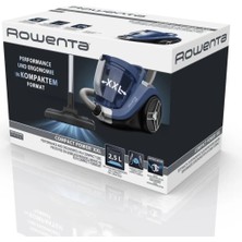 Rowenta Torbasız Kül Torbası Rowenta Compact Power Xxl RO4881EA, 550W, Effitech, 2,5 L, 8,8 Mavi