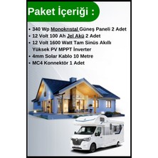 N&D Lighting Bağ Evi Karavan Mini Buzdolabı+Tv+Aydınlatma Solar Paket 5 kwp