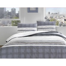 Taç Ranforce Çift Kişilik Nevresim Takımı Lacivert