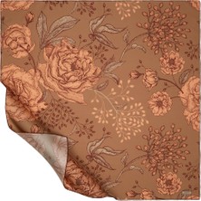 Ipekevi Twill Ipek Eşarp - Rosa Desenli - Vizon