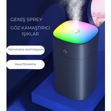 Humidifier H2O  400 ml Taşınabilir Ulrasonik Hava Nemlendirici Buhar Makinesi ve Aroma Difüzörü