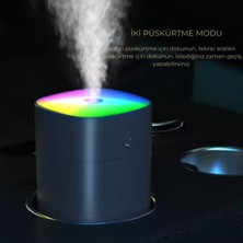 Humidifier H2O  400 ml Taşınabilir Ulrasonik Hava Nemlendirici Buhar Makinesi ve Aroma Difüzörü
