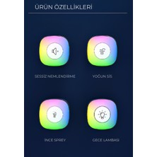 Humidifier H2O  400 ml Taşınabilir Ulrasonik Hava Nemlendirici Buhar Makinesi ve Aroma Difüzörü
