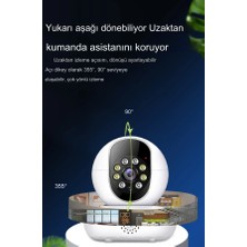 Qasul Hd 1080P 360° Dönebilen Hareket Algılama ve Kızılötesi Gece Görüşlü 5g Destekli Yapay Zekalı   Ip Kamera