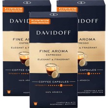 Davidoff Fıne Aroma Espresso Elegant & Fragrant Aluminium Kapsül Kahve 3X10'LU (Nespresso Uyumlu)