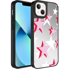 Cepte Aksesuar Apple iPhone 13 - Uyumlu Aynalı Desenli Kamera Korumalı Parlak Mirror Kapak-Yıldız