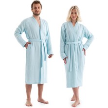 Unisex Kimono Müslin Bornoz + Havlu Seti Mint