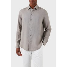 Emporio Armani  Keten Regular Fit Gömlek Erkek Gömlek E31SM0 010F1 114