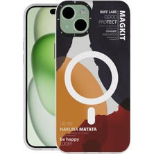 Buff iPhone 15 Plus Magkit Desenli Kılıf Hakuna