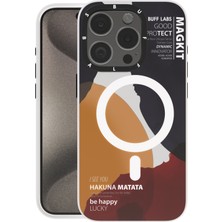 Buff iPhone 15 Pro Max Magkit Desenli Kılıf Hakuna