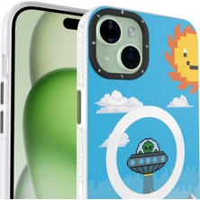 Buff iPhone 15 Plus Magkit Desenli Kılıf Ufo