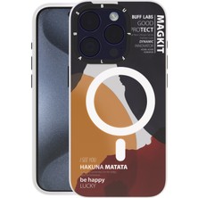 Buff iPhone 15 Pro Magkit Desenli Kılıf Hakuna