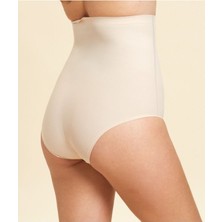 Sh Mağazacılık Private Model 2li Lazer Kesim Slip Yüksek Bel Iz Yapmaz Külot Korse Ten ve Siyah Renk