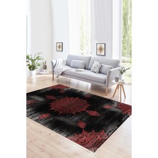 Napoli Home Dijital Baskılı Kaymaz Yıkanabilir Modern Desen Yolluk Mutfak Salon Halısı, N-Modern-06-Kırmızı,