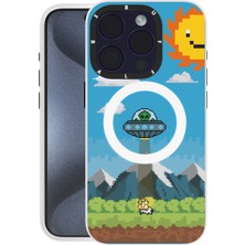 Buff iPhone 15 Pro Magkit Desenli Kılıf Ufo