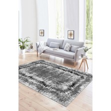 Napoli Home Dijital Baskılı Kaymaz Yıkanabilir Modern Desen Yolluk Mutfak Salon Halısı, N-Modern-37-Gri,
