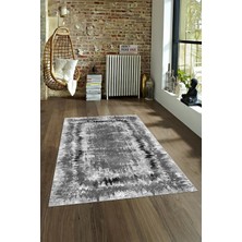 Napoli Home Dijital Baskılı Kaymaz Yıkanabilir Modern Desen Yolluk Mutfak Salon Halısı, N-Modern-37-Gri,