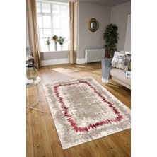 Napoli Home Dijital Baskılı Kaymaz Yıkanabilir Modern Desen Yolluk Mutfak Salon Halısı, N-Modern-37-Bordo,