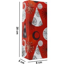 Repro Design Yılbaşı Temalı Kese Kağıdı 8X20X5 cm 10 Adet Model:5