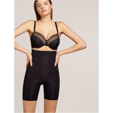 Sauna Suit Private ve Polfa Model 2li Lazer Kesim Slip Korse ve Bato Külot Korse Siyah Renk