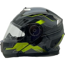 NCR Çene Açılır Güneş Vizörlü Kask Yeşil Siyah