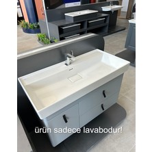 Turkuaz Seramik Cerastyle SHARP80 x 48 cm Lavabo Dolap Uyumlu Etajerli Lavabo