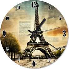 Ekart Eyfel'de Sonbahar Akarlı Duvar Saati